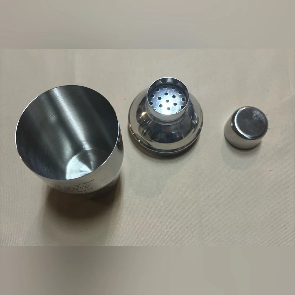 El Recuerdo Mezcal Metal Cocktail Shaker Stainless‎ Steel w/ Recipe 6” Tall